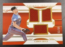 2024 Panini National Treasures #47 Caden Grice Game Gear Swatches Trio #/99