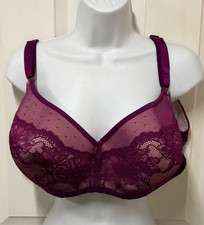Torrid Curve Smoothing Lightly Lined Full Coverage Balconette Purple Bra 46DD