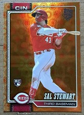 2026 Topps Series 2 #372 Sal Stewart RC Holiday Sun Foil Parallel Card Reds