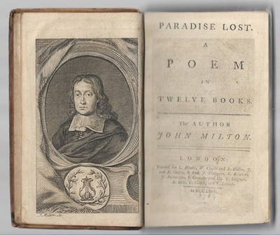 JOHN MILTON - Paradise Lost  1764  Hayman illus.  With Life of...   Full calf.