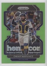 2022 Panini Prizm Tier II Lime Green Prizm 123/125 Omar Narvaez #217 17tq