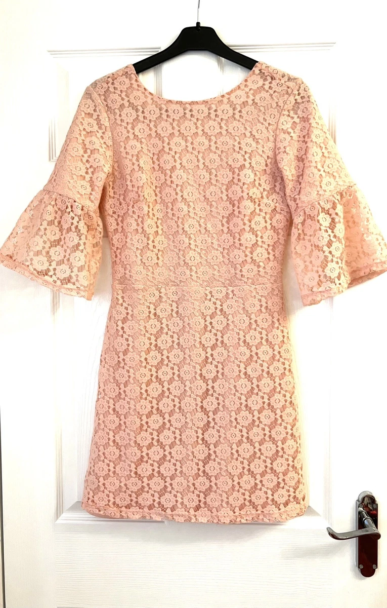 chinese dress ladies Miss Selfridge Pink Lace Sleeveless Short Dress main image 1