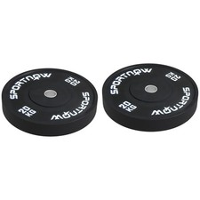 SPORTNOW Set 2 Dischi Pesi da 20kg per Manubri e Bilanciere con Attacco Ø5cm