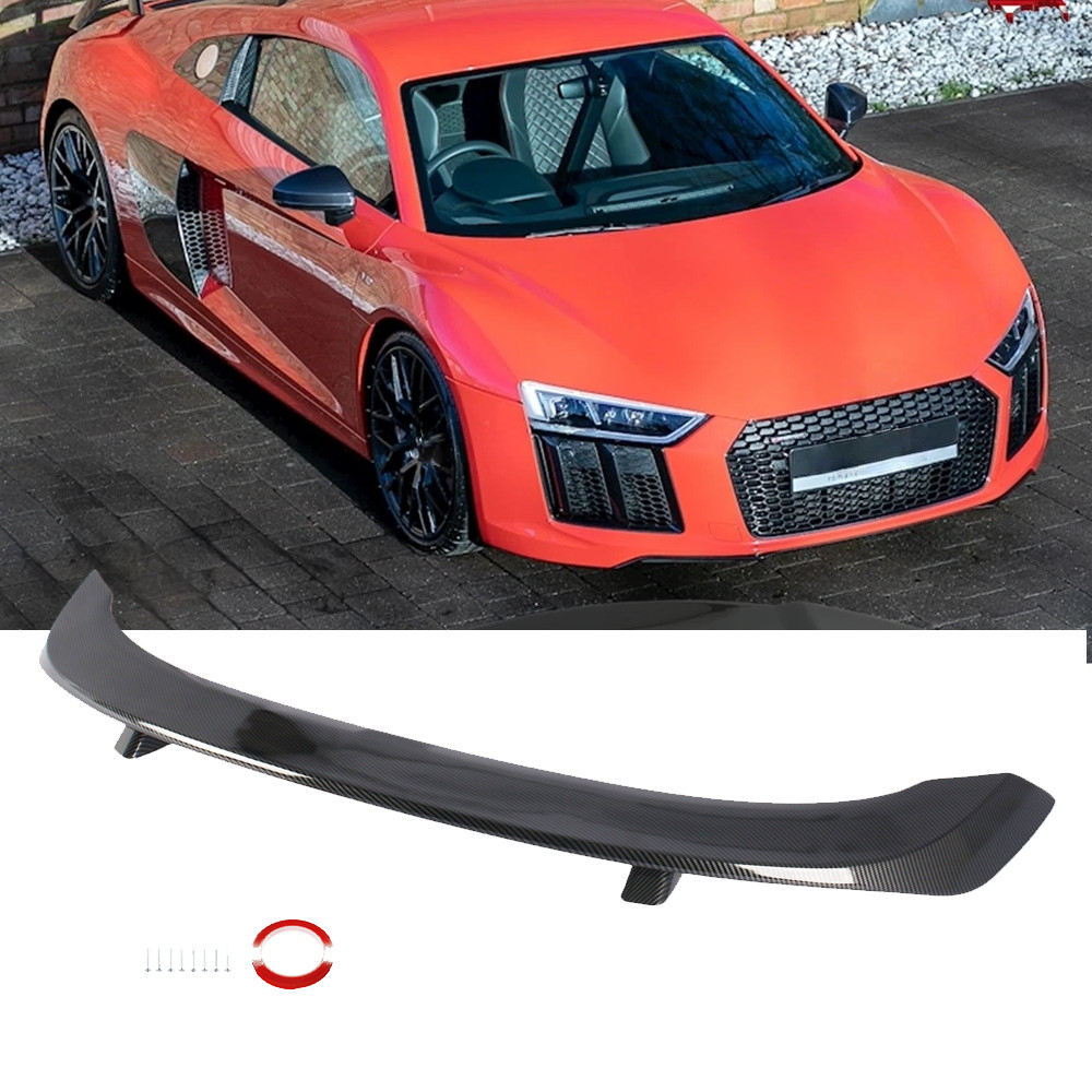 52" JDM-Style Carbon fiber finish Rear Trunk Spoiler Wing For Audi R8 Coupe B