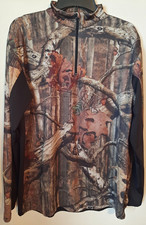 Mossy Oak Break-Up Infinity Camo Mens Medium 1/4 Zip Long Sleeve Shirt--NWOT