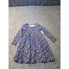 Jumping Beans Girls All Day Play Dress Floral Navy Blue Size 3T Long Sleeve
