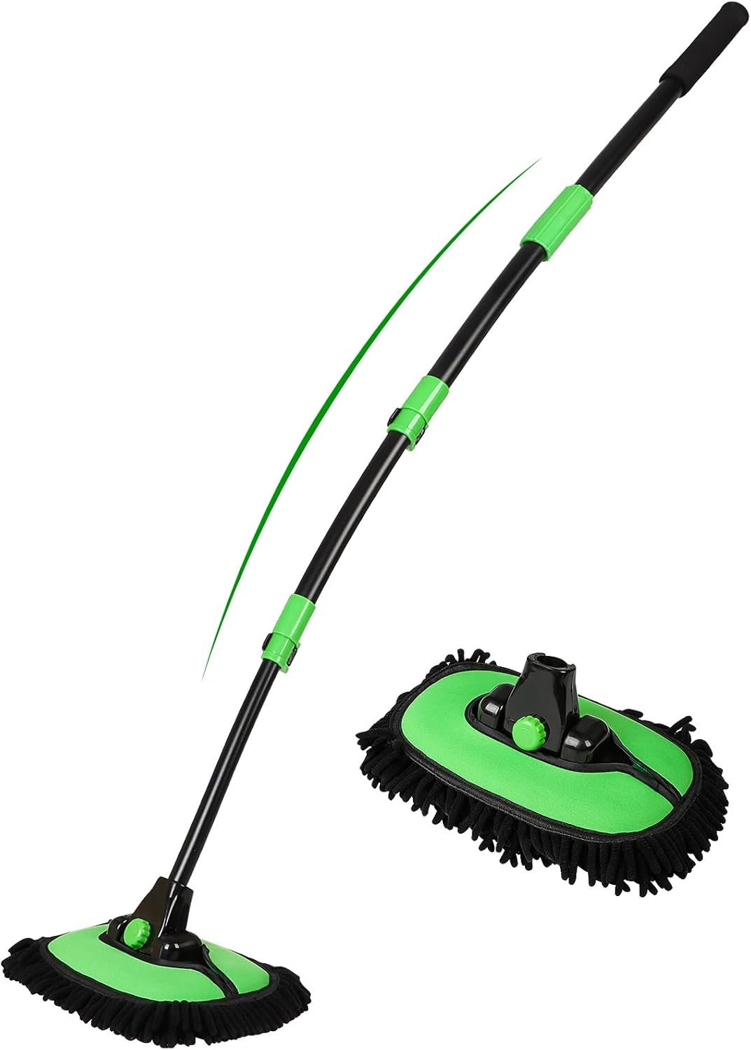 Spazzolone Telescopico 136cm per Camper e Van - Asta Curva 15° Antigraffio