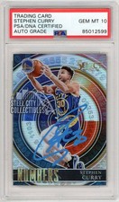 Stephen Curry 2020-21 Panini Select Numbers Autograph Card #30 PSA/DNA 10 (Blue)