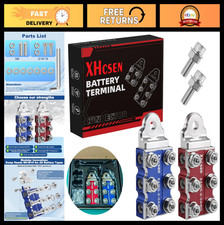 Heavy-Duty 12-Way Battery Terminal Connectors, 8AWG-4/0 AWG, Universal Fit, Poli