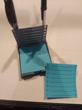 Sticky Note Holder W/Stencil Gray 