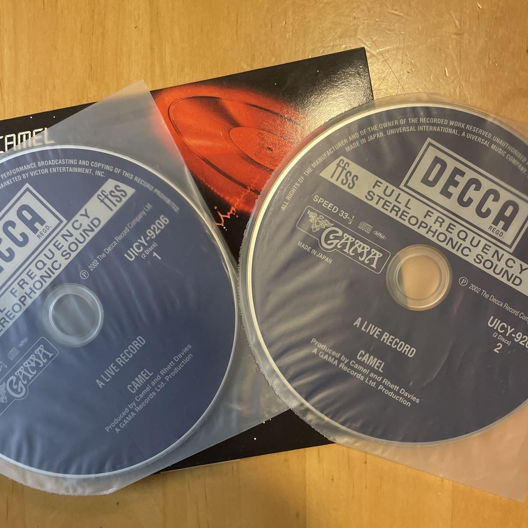キャメル ／ ライブ・ファンタジア + 7 紙ジャケット日本盤、帯あり　2CD Camel / Live Fantasia 7 Paper Jacket Japanese Edition With