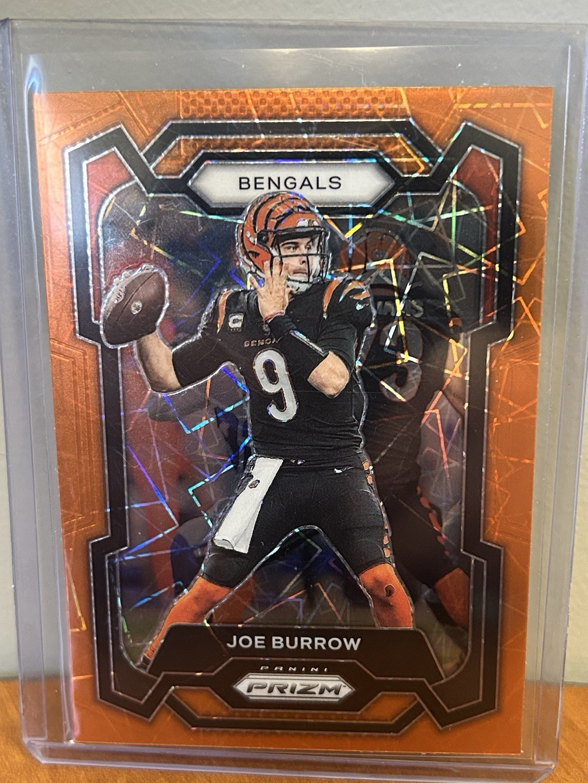 2023 Panini Prizm - Joe Burrow Orange Lazer Prizm #57