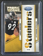 JAMES HARRISON 2011 PANINI CERTIFIED #27 FABRIC OF THE GAME D/C PRIME PATCH 4/10