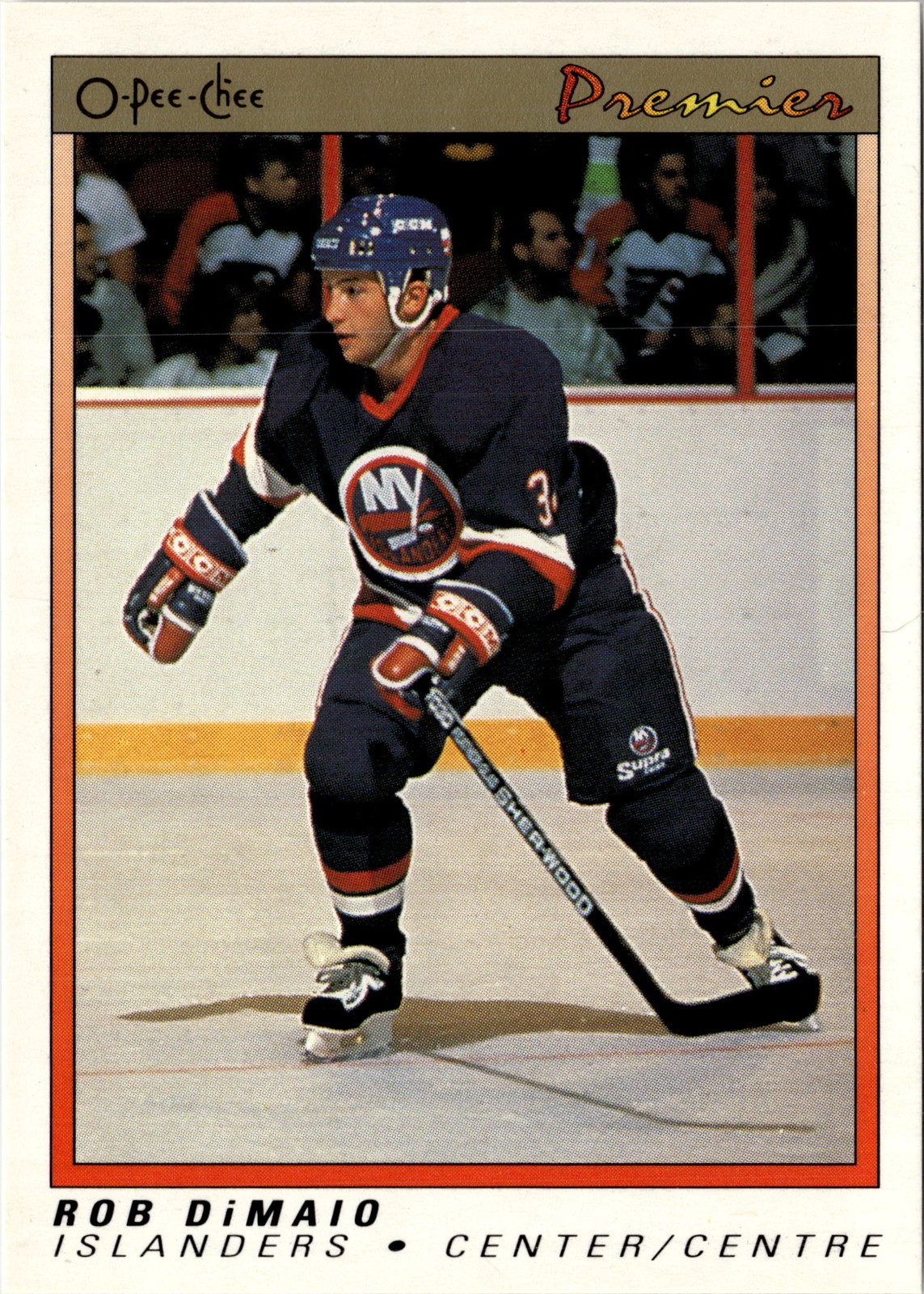 Rob DiMaio #27 Hockey Cards 1990 O-Pee-Chee Premier trading card — raw and PSA graded price guide