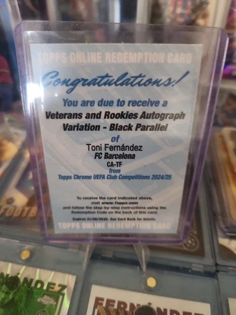 Toni Fernandez /10 Topps Chrome Auto Redemption!!