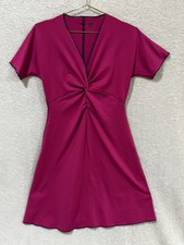 Title Nine Pink V- Neck Womens Stretch Dress Medium Pocket Outdoor