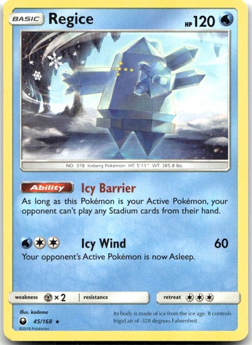 Pokemon Regice Celestial Storm CES #45/168 Rare NM set fill!