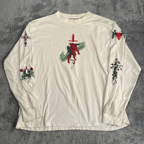 Chrome Hearts, Vintage Hardtail Y2K LONG SLEEVE Chrome Hearts SZ XL DRAGON TIGER SWORD Shirt