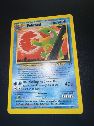 Politoed 27/75 Neo Discovery Non-Holo Rare  Pokémon TCG NM - Picture 1 of 3