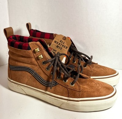 Vans Sk8 Hi Mte Glazed Ginger Buffalo Plaid Old Skool Men s 8.5 W 10 Scotchguard