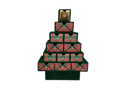 Christmas Tree Advent Calendar With Drawers That Open