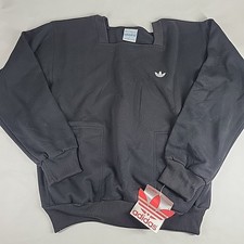 Vintage Adidas Crewneck Sweatshirt Size Woman's Size Large Black Logo