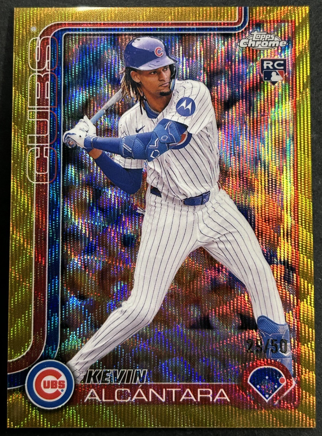 2025 Topps Chrome - Kevin Alcantara #173 Chicago Cubs - RC Gold Wave /50