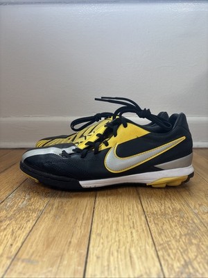 Nike T90 Shoot IV Turf Men Soccer Shoe Yellow-Black Size 7.5