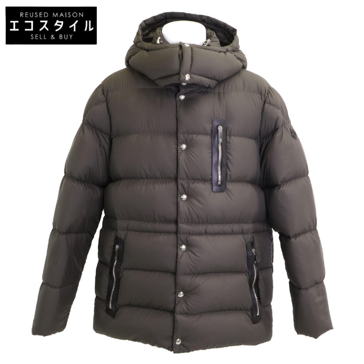 Moncler Bauges Hooded Down Jacket Size 3 Khaki Men 2022