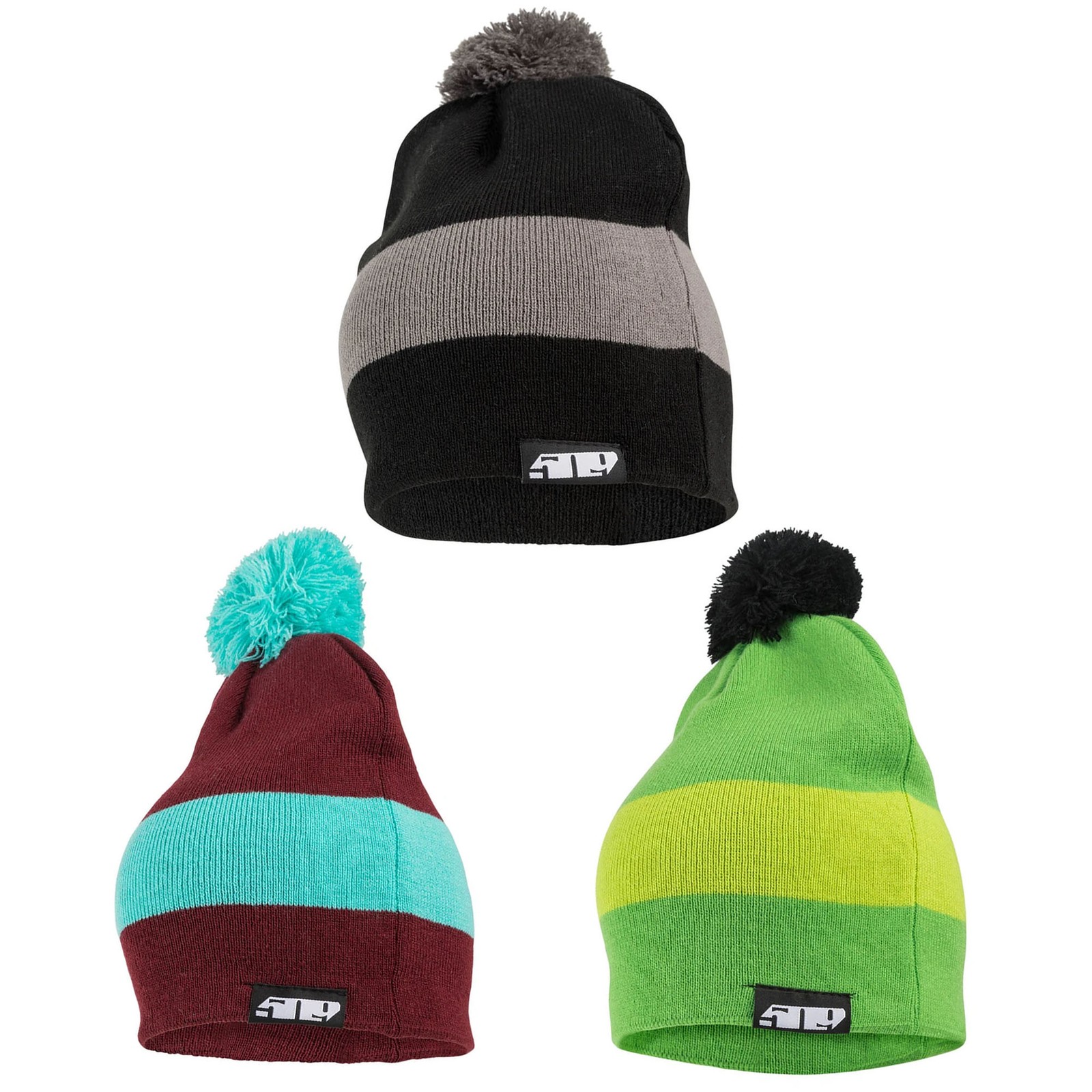 509 Trip Pom Beanie – Warm Knit Slouchy Snowmobile Hat
