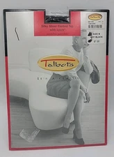 Talbots Pantyhose Microfiber Opaque Control Top Lycra 3D SzB Off Black Unopened