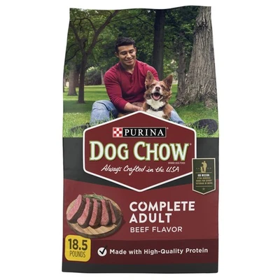 Purina Dog Chow Complete Adult Dry Dog Food, Beef Flavor 32lb Bag