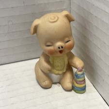 1981 Enesco Baby Pigs Small Figurines Designed Giftware Taiwan
