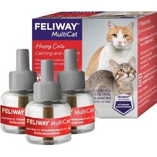 MultiCat 3 x 30 Day Cat Calming Refills for Pheromone Diffuser, 3 x 48ml Valu...