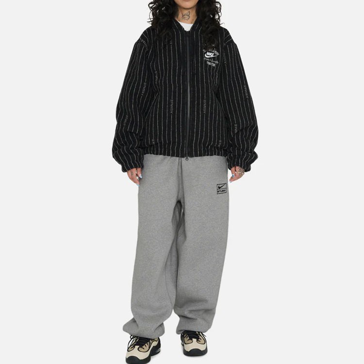 Nike x Stussy Striped Wool Jacket (Asia Sizing) Black | eBay