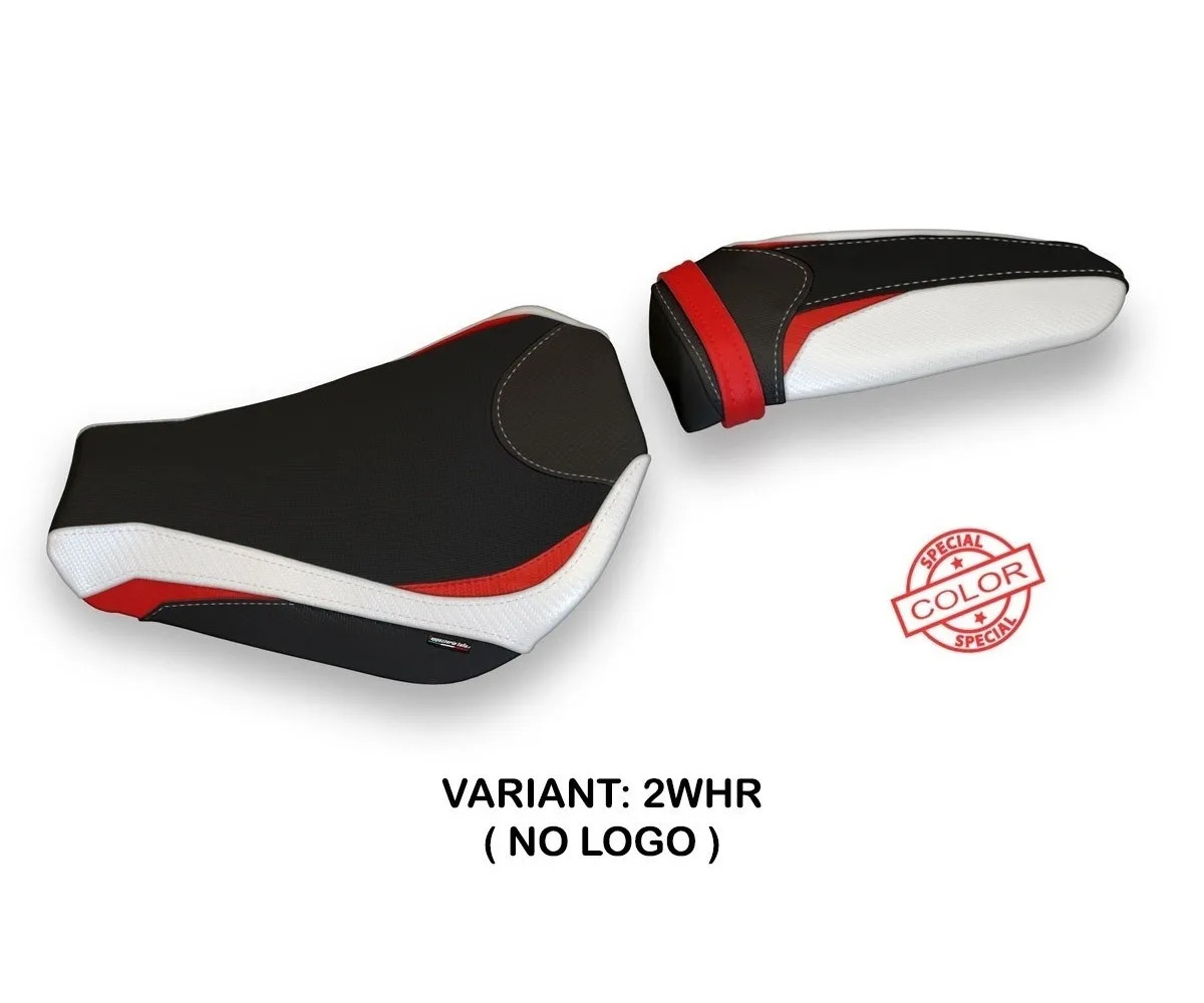 Seat saddle cover Tirana Special Color White - Red TPZ MV AGUSTA F3 2012 2022 s0