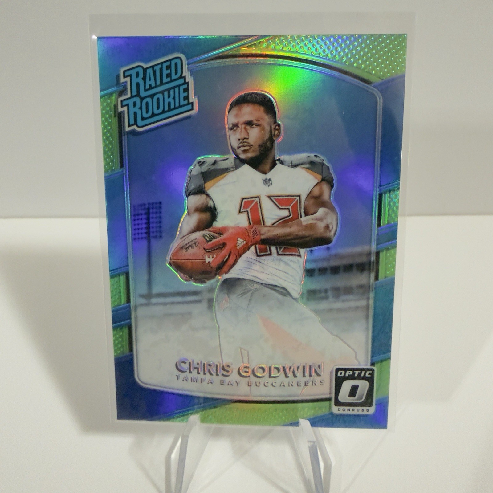 2017 Donruss Optic Chris Godwin LIME GREEN PRIZM Rated Rookie #155 Buccaneers