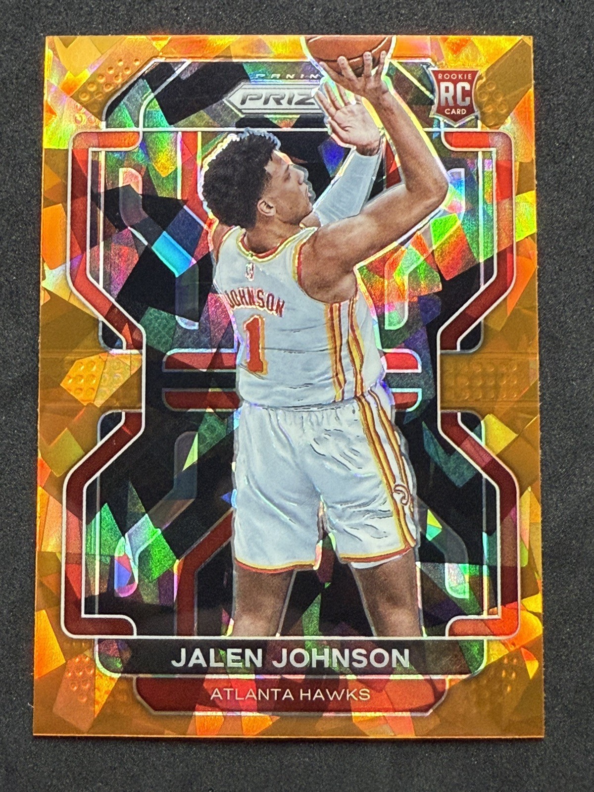 Jalen Johnson 2021-22 Panini Prizm Orange Ice Rookie #305 Hawks RC