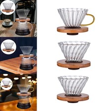 Kaffeefilter tasse Handbuch über Kaffee maschine mit Holz palette Kaffee