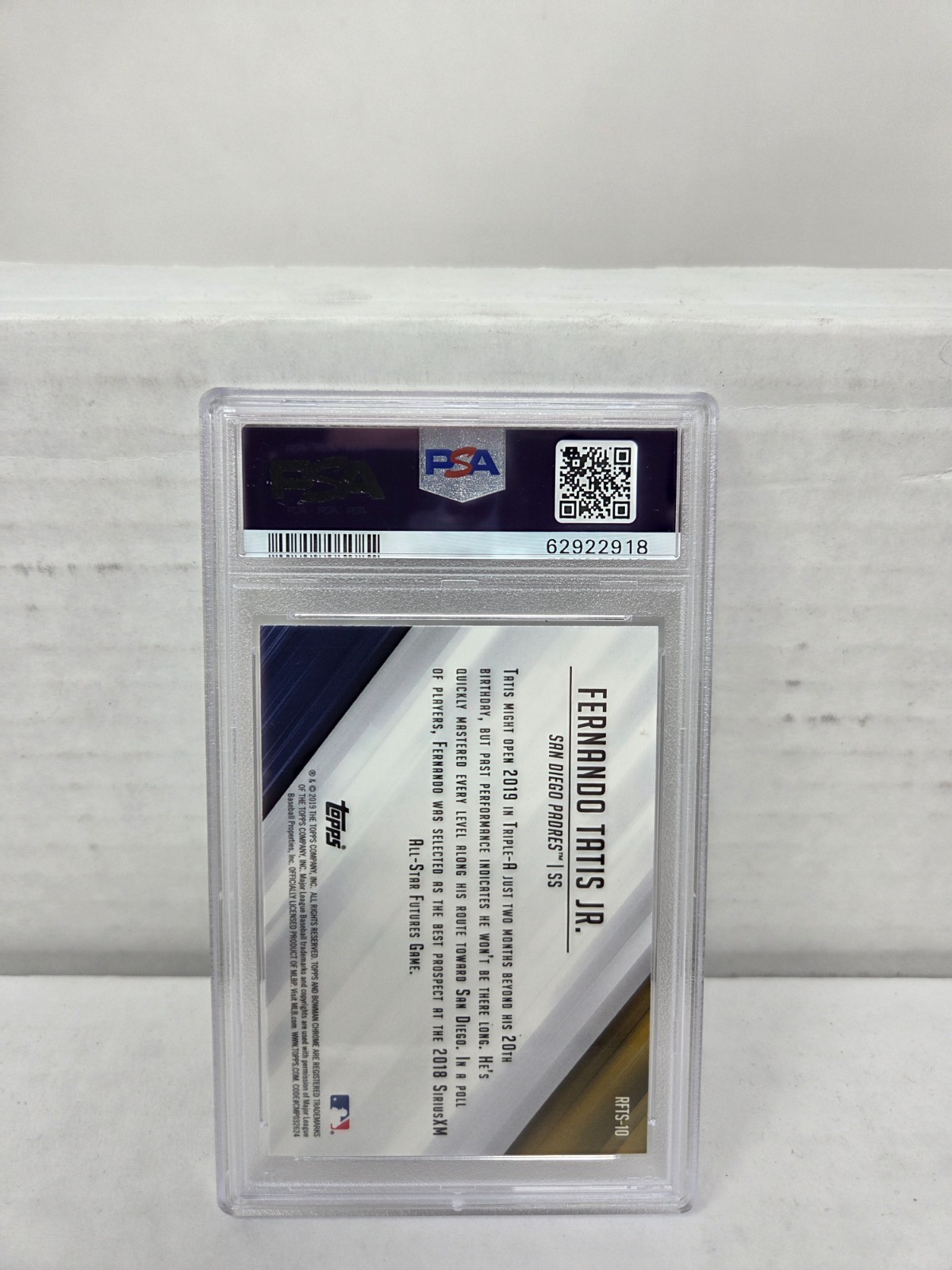2019 Bowman Chrome Refractive FERNANDO TATIS JR RC ROOKIE CARD PSA 9 MINT view 2