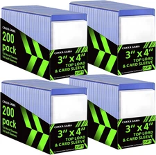 800 PCS Card Sleeves Top Loaders for Cards, Hard Plastic Toploaders, Baseball Tr