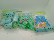 HUGE Lot of Vintage Hair Rollers Curlers Nesting Retro Plastic Mixed Sizes