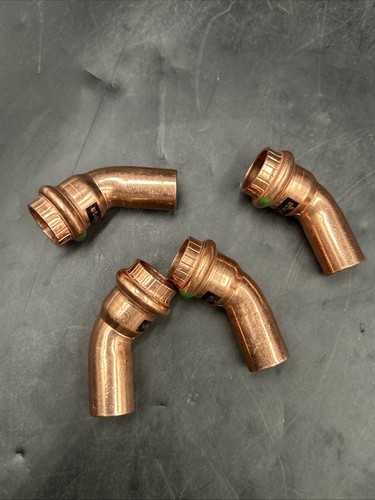 Viega ProPress 77637 Copper 1/2" 45° Street Elbow Qty: 4