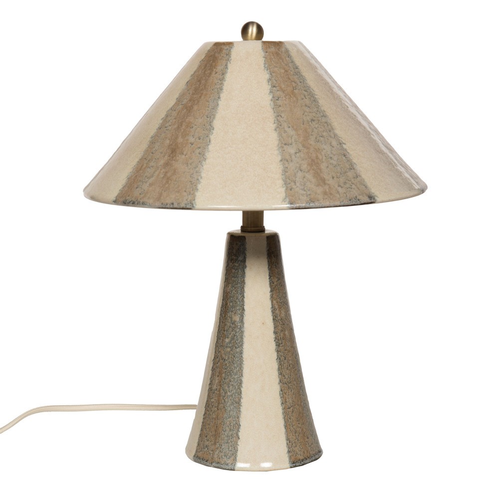 Lampe Zélie verte AMADEUS petite lampe de table céramique 13x13 cm