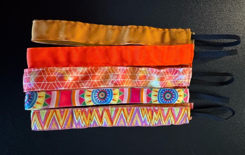 Set Of 5 Sweaty Bands Sports Hair Band Non No Slip Headbands Running Gym workout