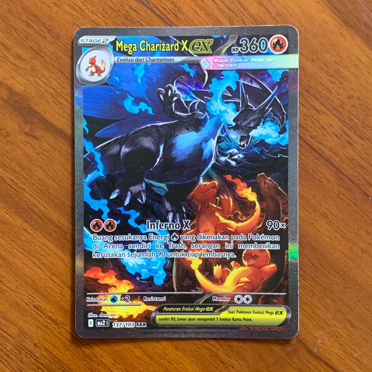 Pokemon Indonesia 2025 Mega Charizard X EX MA2 137/103 SAR Special