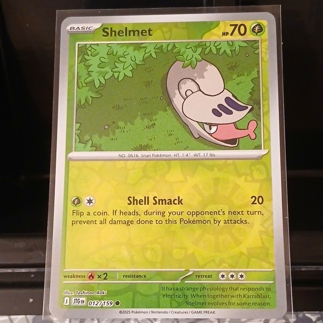 The Pokémon Company Shelmet 012/159 Journey Together Common Reverse Holo