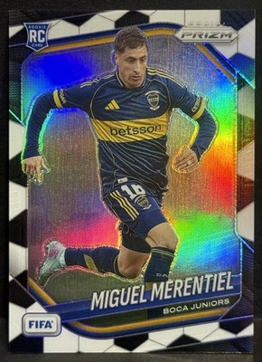 2025-26 Panini Prizm FIFA Boca Juniors RC Miguel Merentiel Soccer Ball Prizm SP
