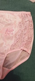 INTIMATE FASHIONS by TERI VINTAGE PANTIES sz 6 PINK w-BOW n OPEN LACE #A1-21