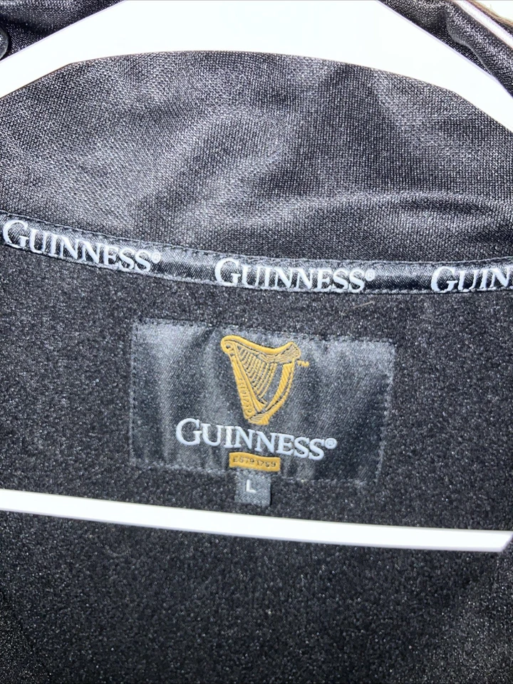 Guinness Men's Jacket Long Sleeves Quarter Zip Performance Pullover L - Image 4 of 4
